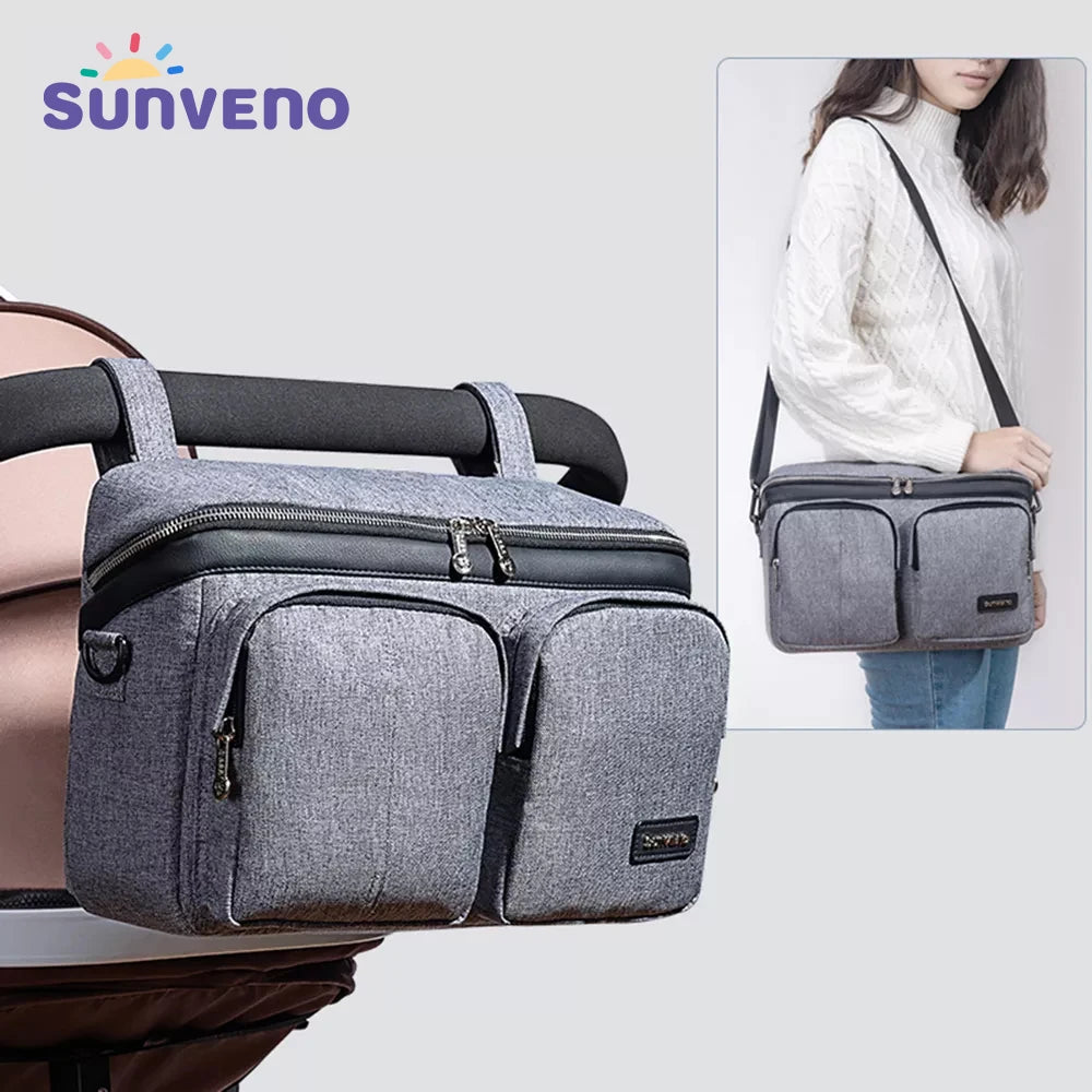 Sunveno Stroller Bag Organizer Diaper Bag For Baby Stuff Nappy Bag Stroller Organizer Baby Bag Stroller Accessories Travel