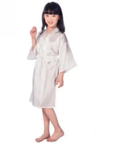 Kid Silk Satin Kimono Robes Bathrobe