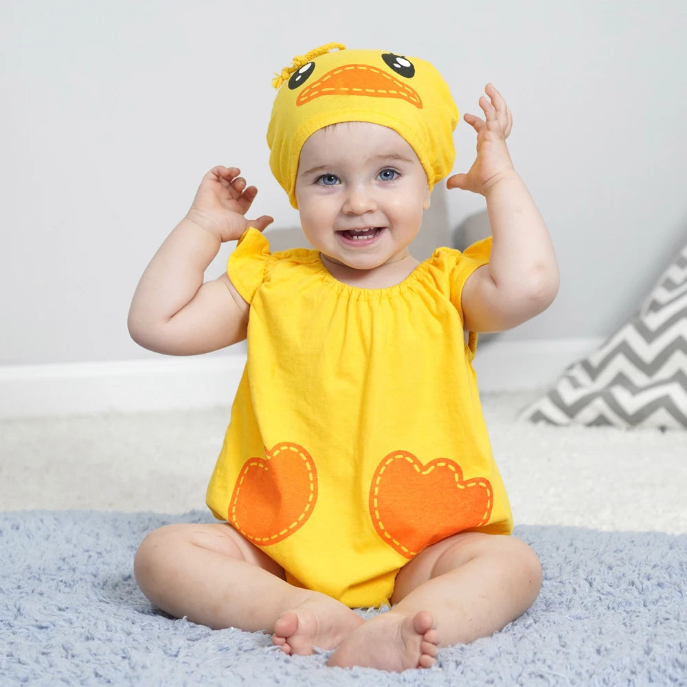 Baby Cartoon Dinosaur Panda Chef Duck Cowboy Bodysuit Halloween