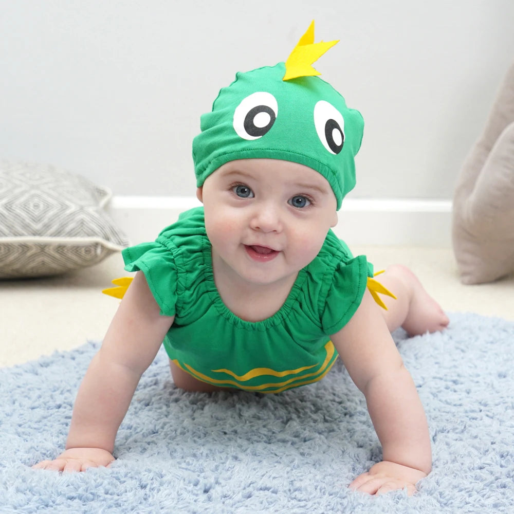 Baby Cartoon Dinosaur Panda Chef Duck Cowboy Bodysuit Halloween