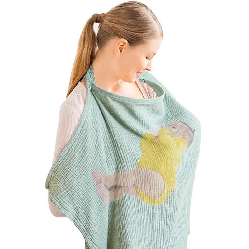 Baby Feeding Nursing Cover Breathable Cotton Poncho