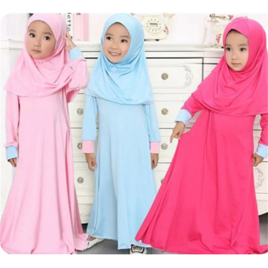 Islamic Ramadan Abaya W/Hijab 1/14 Years