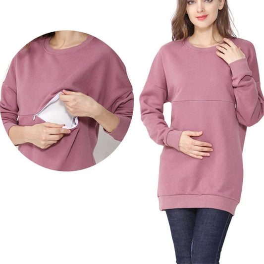 Nursing Sweatshirt 100% Cotton Breastfeeding