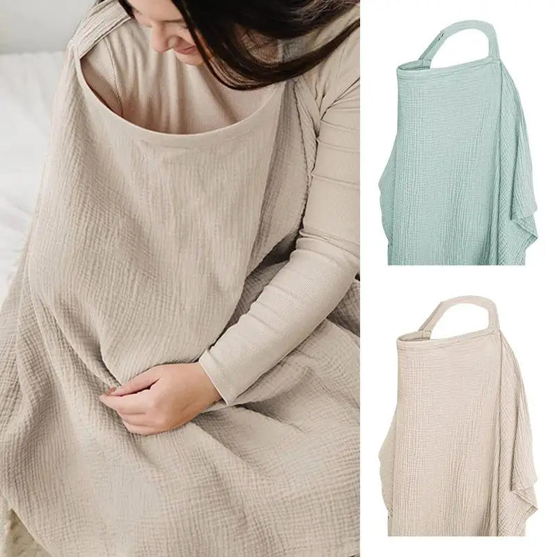 Baby Feeding Nursing Cover Breathable Cotton Poncho