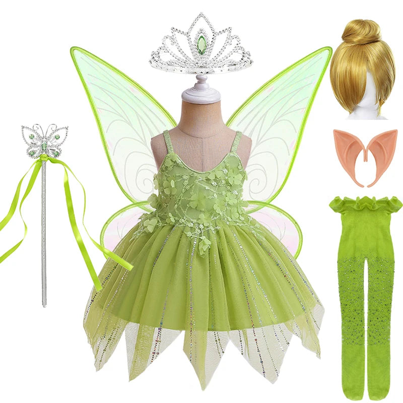 Fancy Baby Slip Flower Elf Tinker Bell Dress Halloween