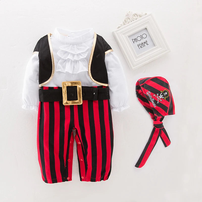 Captain Pirate Costume Romper Halloween Fancy Dress