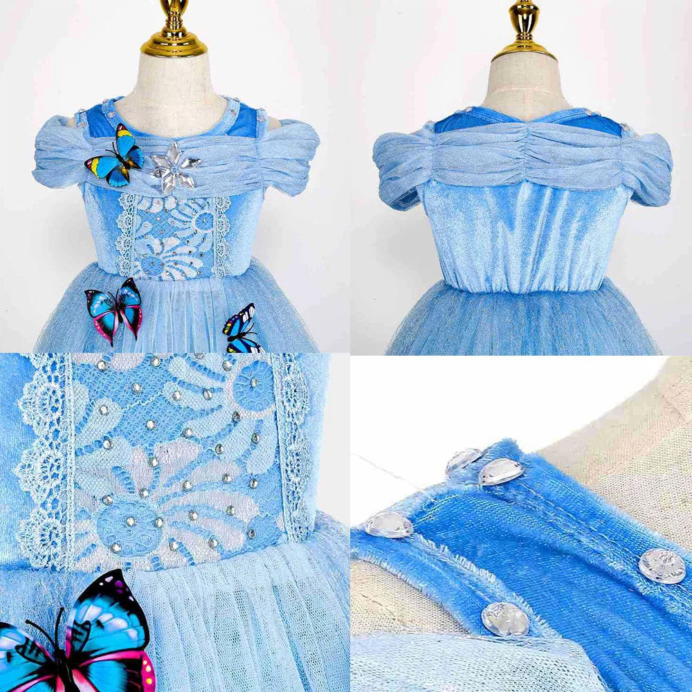 Princess Party Dresses Elsa Costume Halloween Christmas