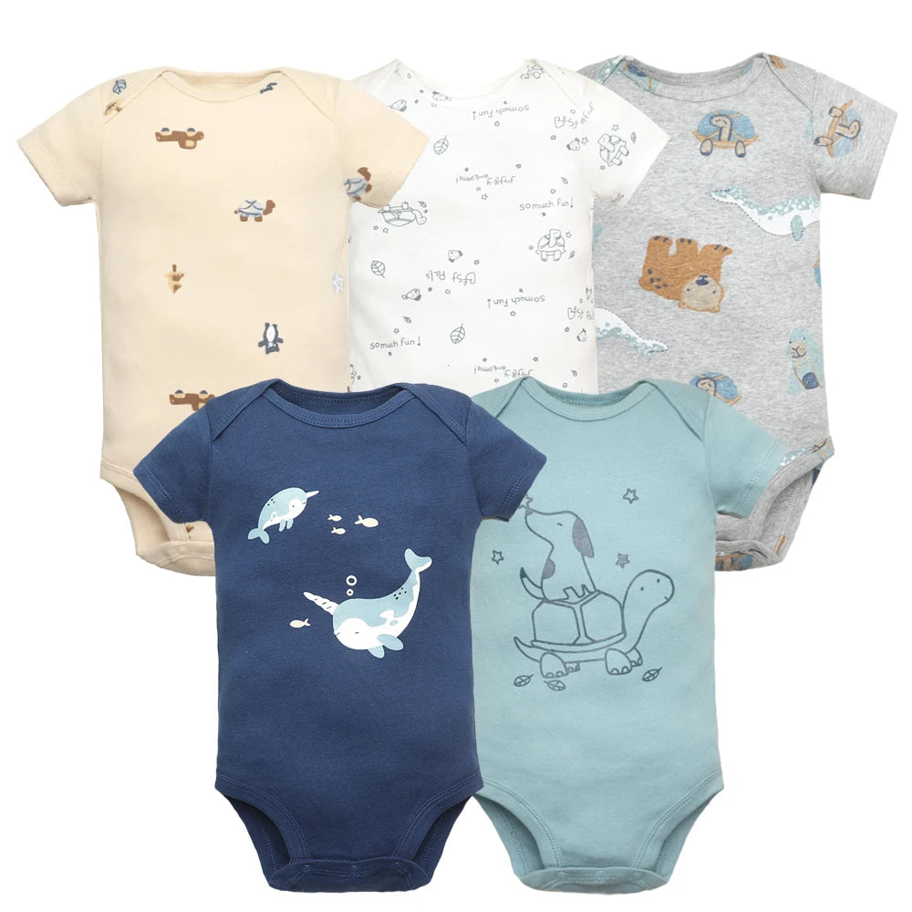 5Pieces Unisex Bodysuits Fashion