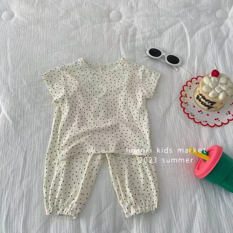 Korean-style Printed Cartoon Pajamas Short Set