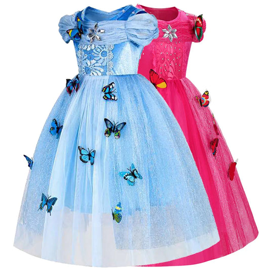 Princess Party Dresses Elsa Costume Halloween Christmas