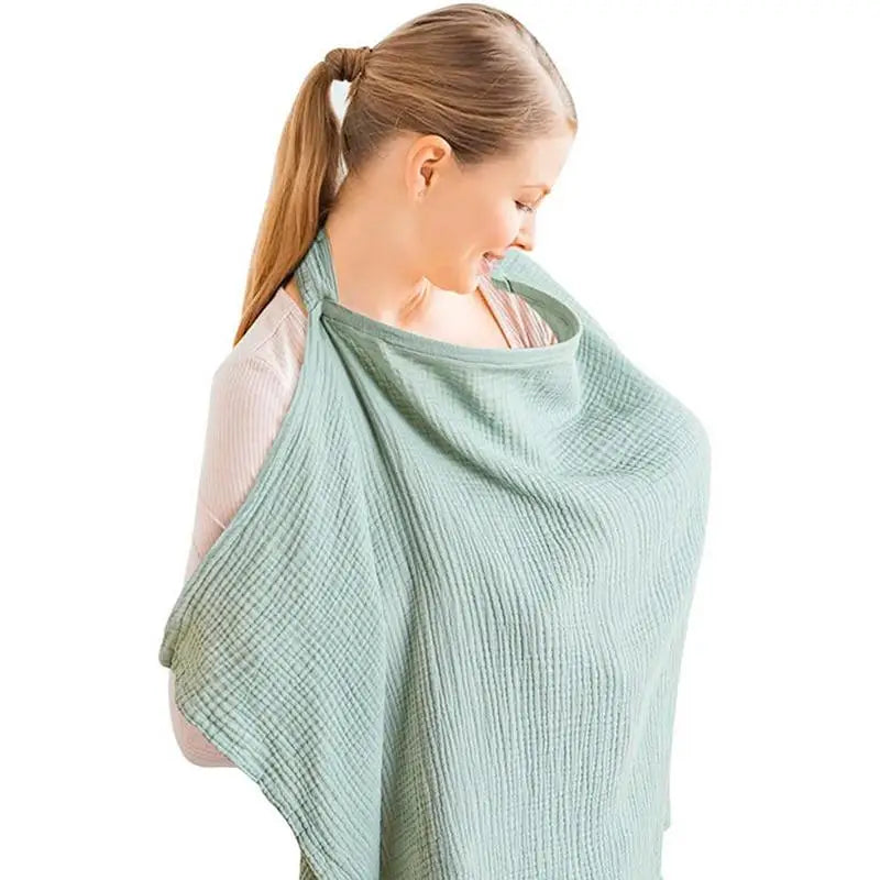 Baby Feeding Nursing Cover Breathable Cotton Poncho