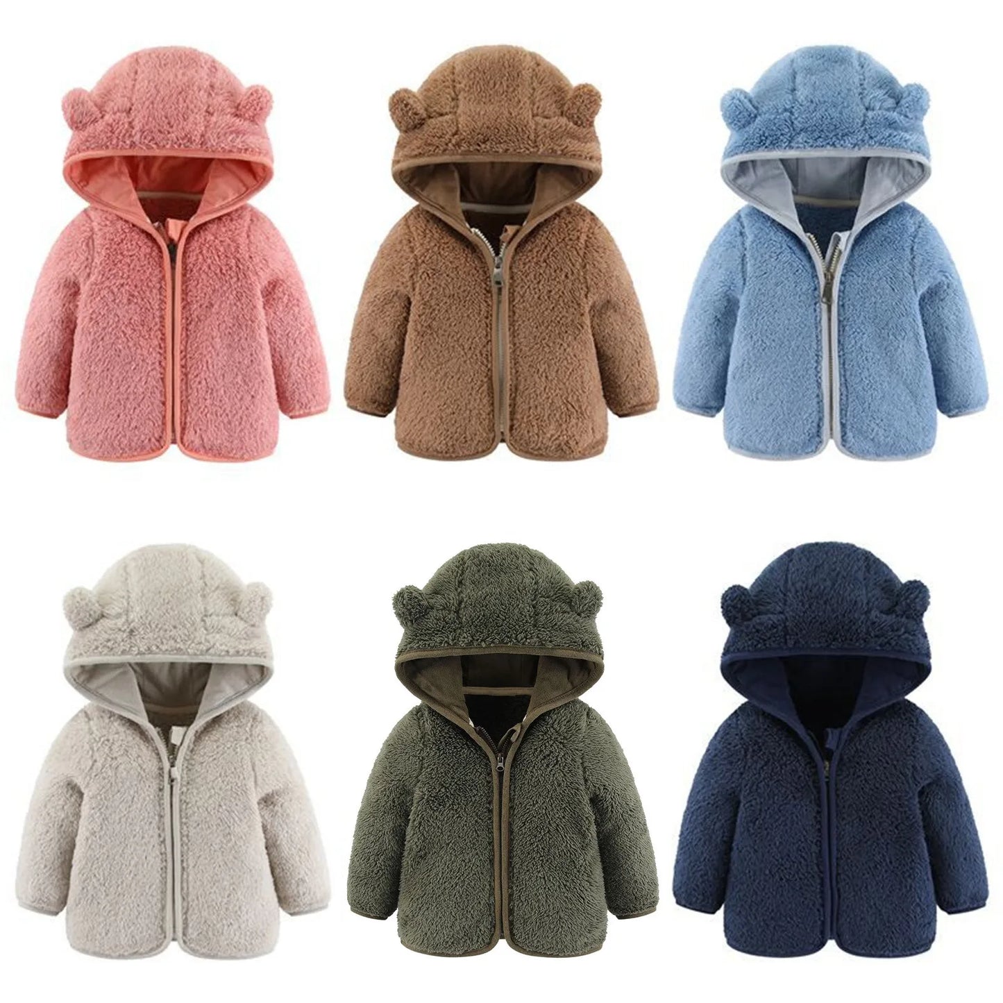 Coats for Infant  Girls Boys Bear Ears Hooded