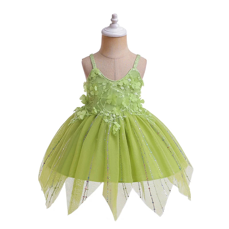 Fancy Baby Slip Flower Elf Tinker Bell Dress Halloween