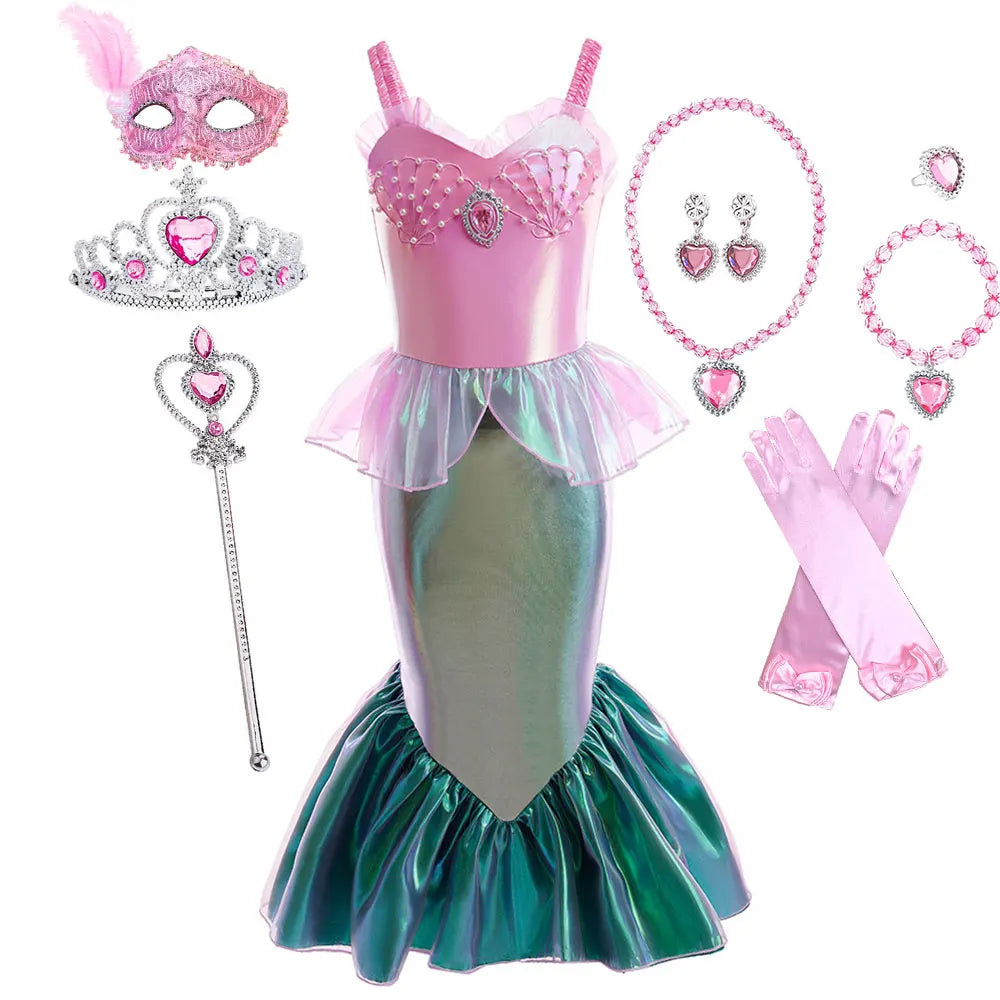 Ariel Siren Apparel Summer Beach Princess Mermaid Costume