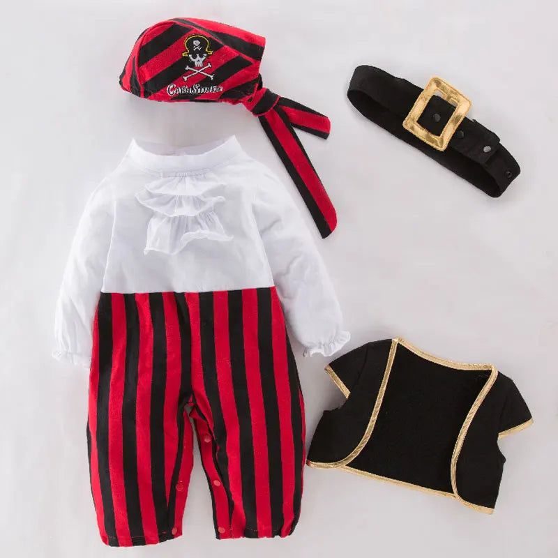 Captain Pirate Costume Romper Halloween Fancy Dress