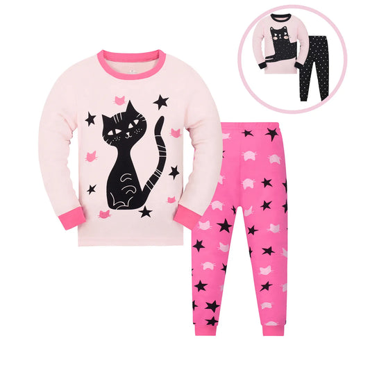 Kids Sweatsuit Girls' Cotton Pajama Set