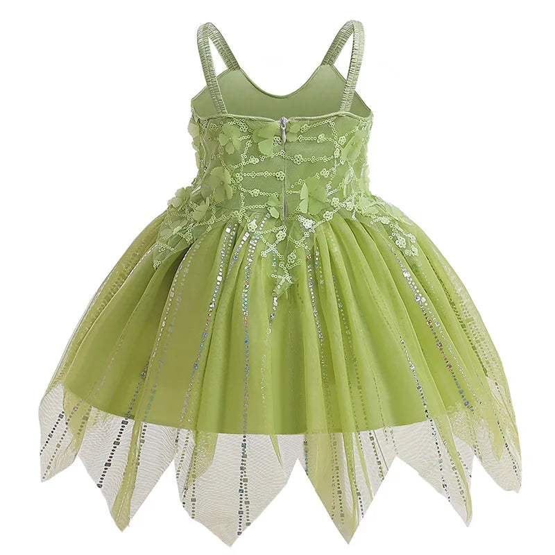 Fancy Baby Slip Flower Elf Tinker Bell Dress Halloween