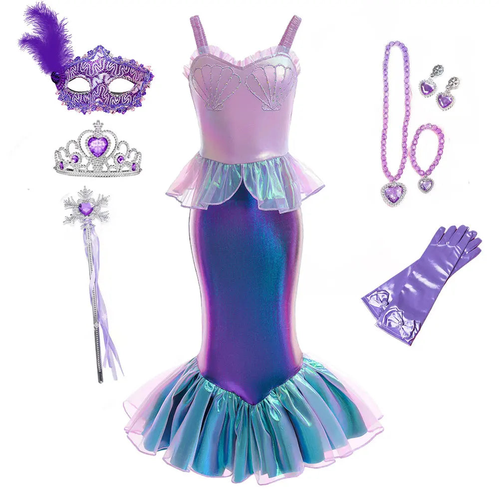 Ariel Siren Apparel Summer Beach Princess Mermaid Costume