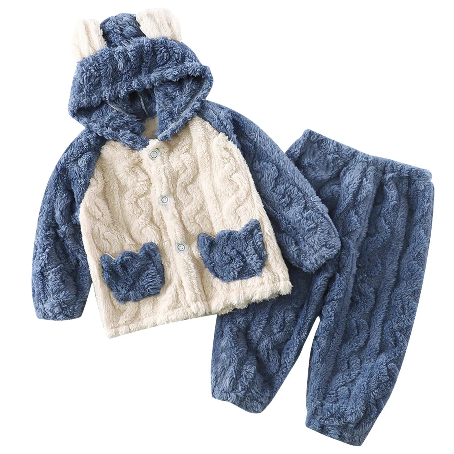 Toddler Winter Long Sleeve Patchwork 2pcs Outfits