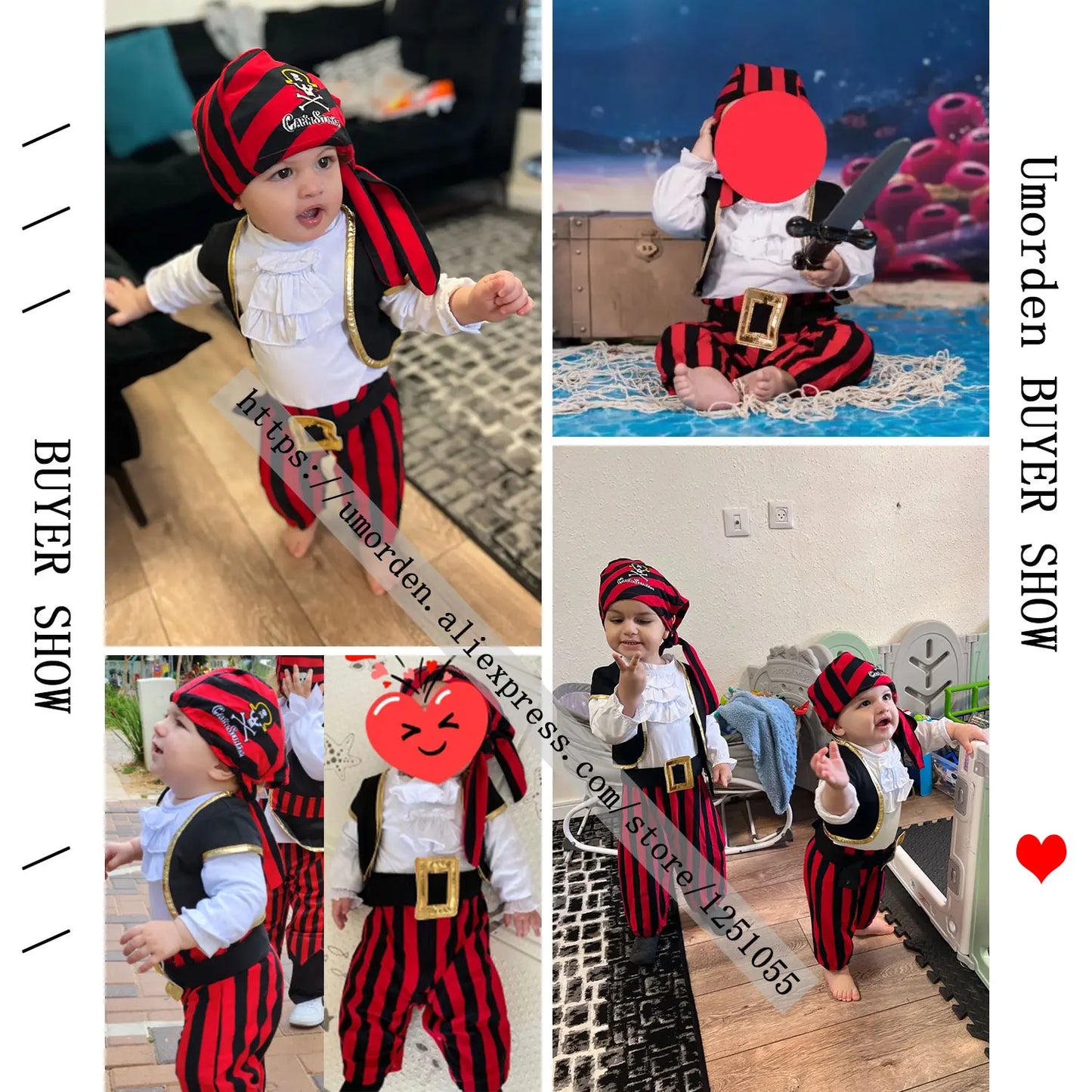 Captain Pirate Costume Romper Halloween Fancy Dress